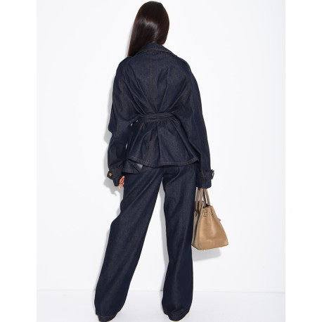 Jeans-Set mit passender Jacke und Hose