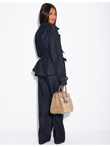 Jeans-Set mit passender Jacke und Hose