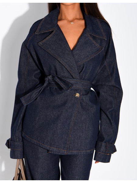 Jeans-Set mit passender Jacke und Hose