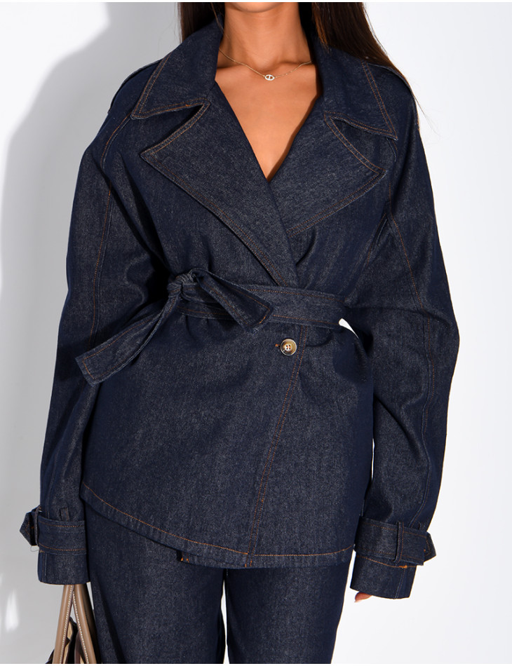 Jeans-Set mit passender Jacke und Hose