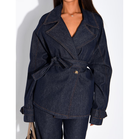 Jeans-Set mit passender Jacke und Hose