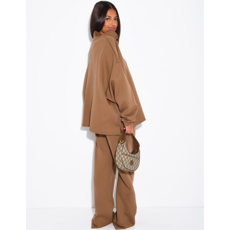 Set aus Hose und Pullover mit Reißverschlusskragen