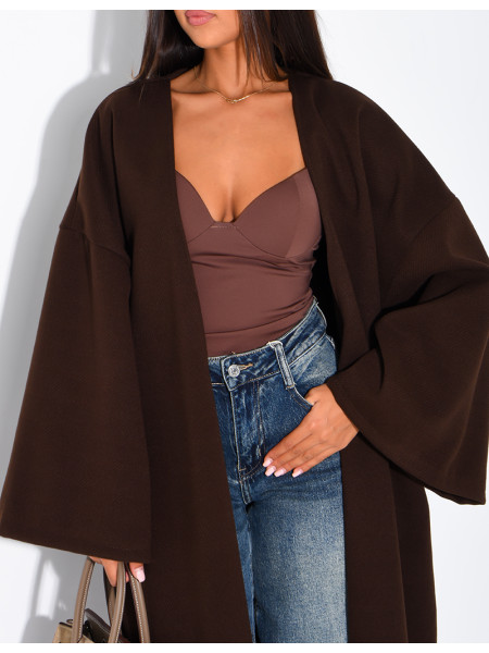 Kimono long et épais en feutrine