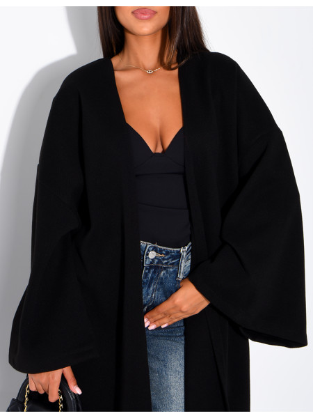 Long, thick felt kimono