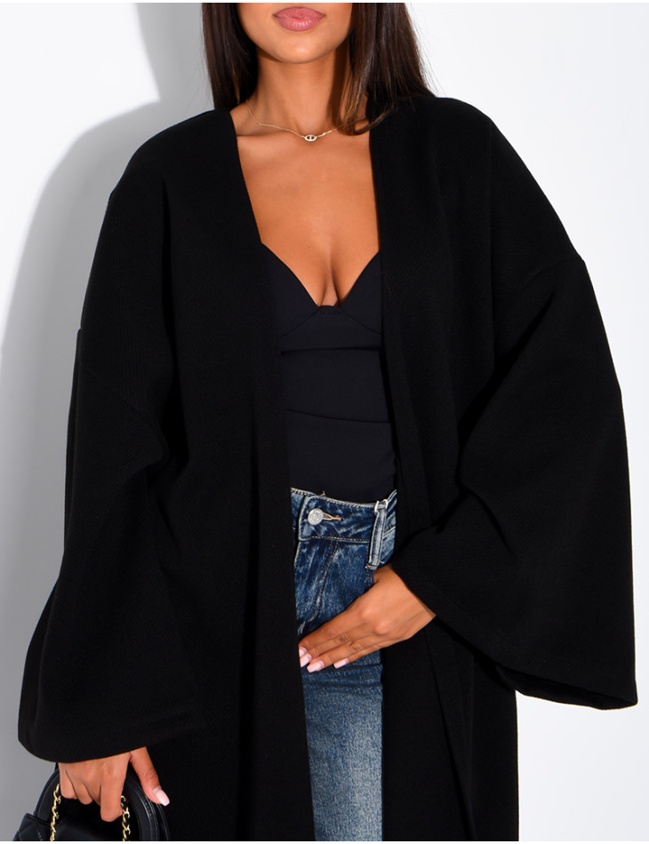Long, thick felt kimono