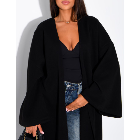 Long, thick felt kimono