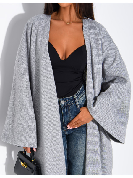 Long, thick felt kimono