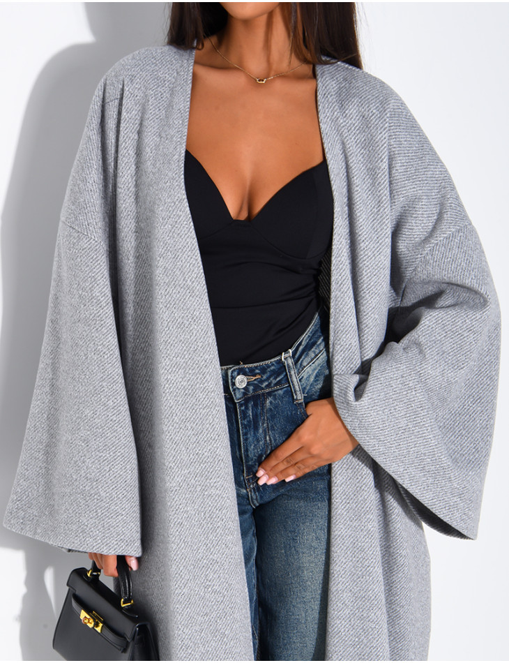 Long, thick felt kimono