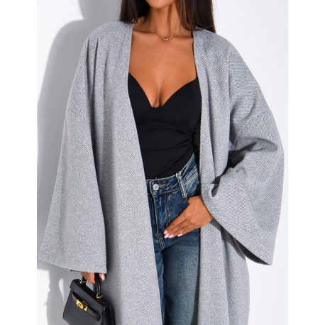 Long, thick felt kimono
