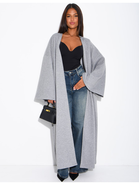 Long, thick felt kimono