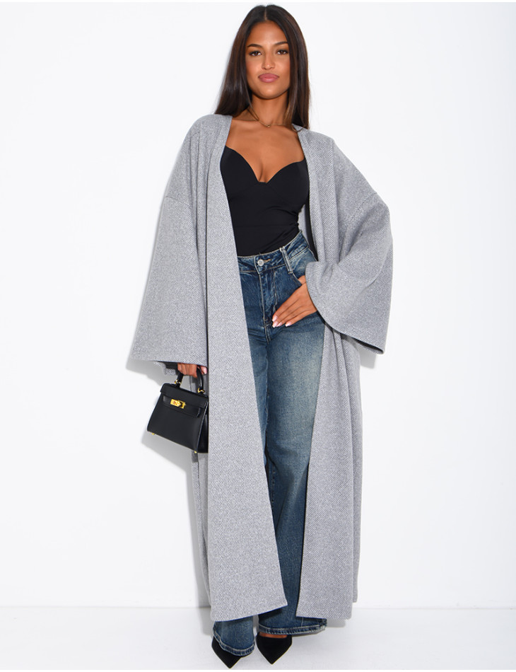 Long, thick felt kimono