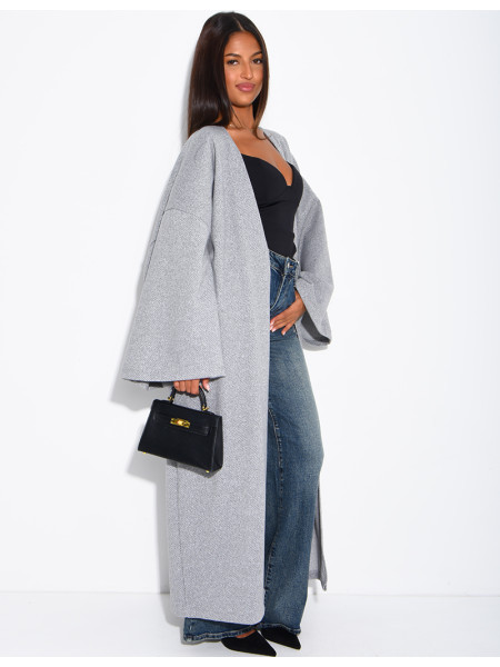 Long, thick felt kimono