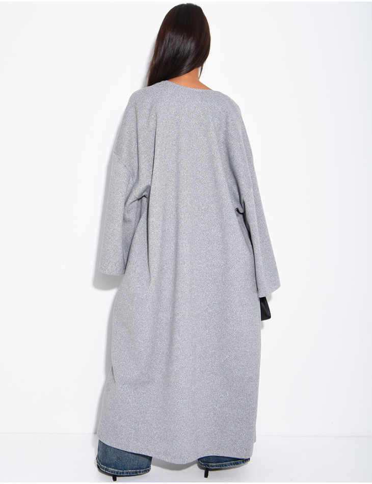 Long, thick felt kimono