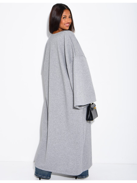 Long, thick felt kimono