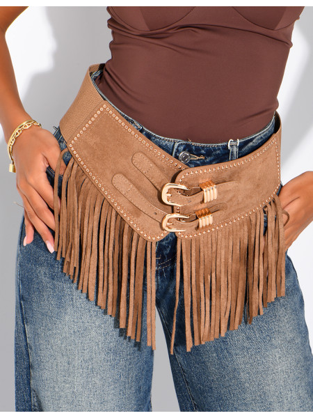 Ceinture à franges et double boucle