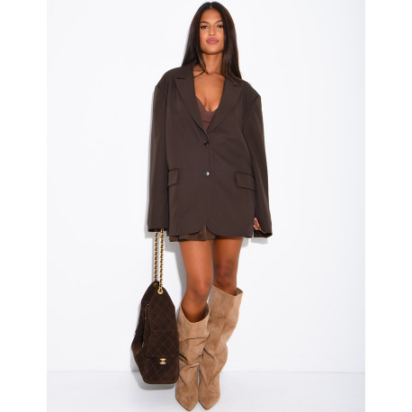 Oversized boyfriend-style blazer