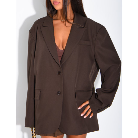 Oversized boyfriend-style blazer