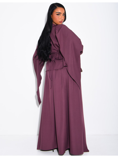Ensemble châle, chemise et jupe longue évasée