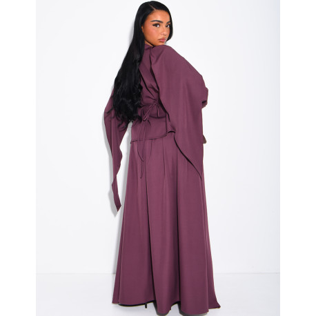 Ensemble châle, chemise et jupe longue évasée