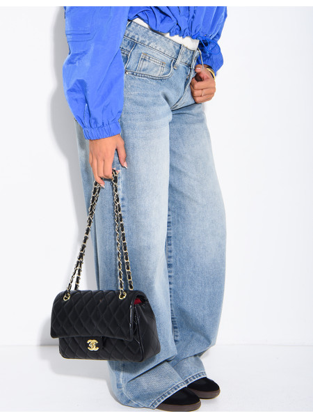 Jeans mit niedriger Leibhöhe, verwaschener Look und weitem Schnitt