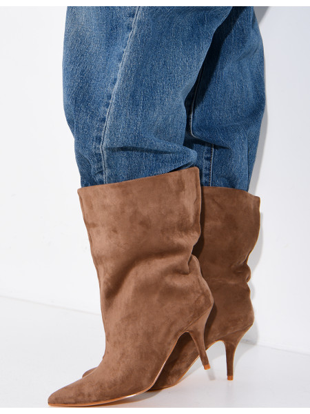 Bottines à talons en suédine