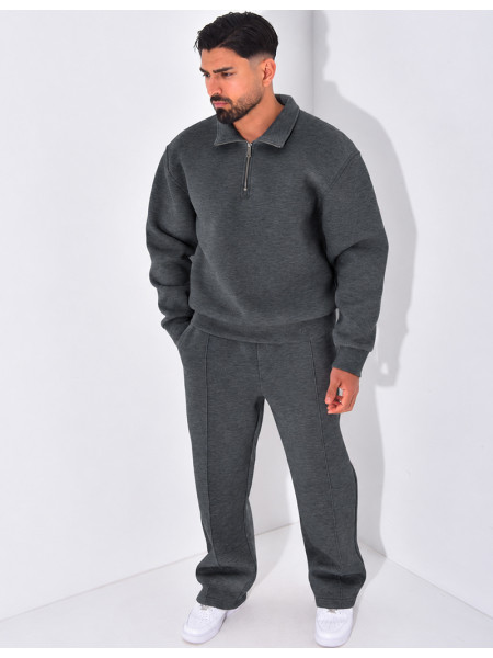 Ensemble pantalon et sweat à col zippé