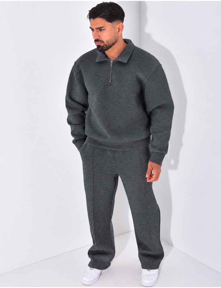 Ensemble pantalon et sweat à col zippé