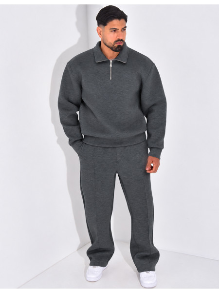 Ensemble pantalon et sweat à col zippé