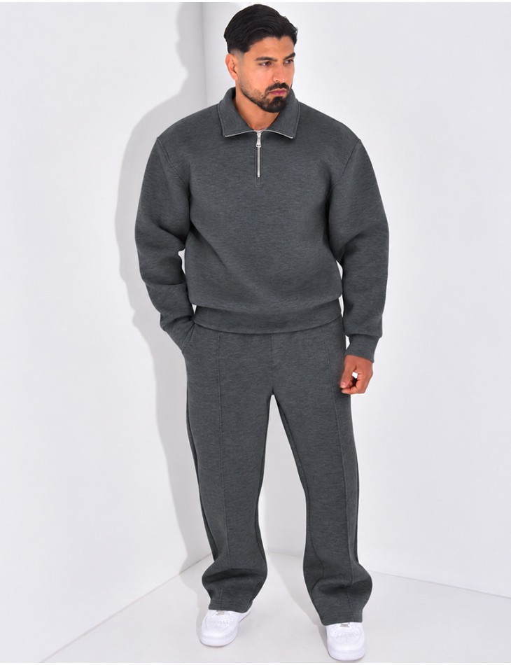 Ensemble pantalon et sweat à col zippé