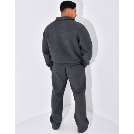 Ensemble pantalon et sweat à col zippé