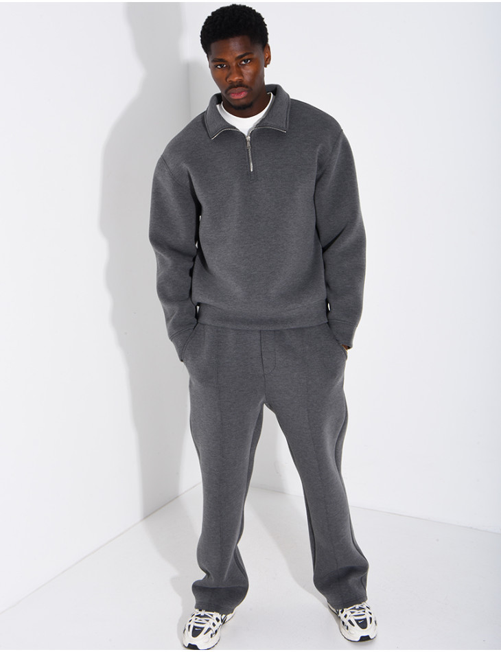 Ensemble pantalon et sweat à col zippé