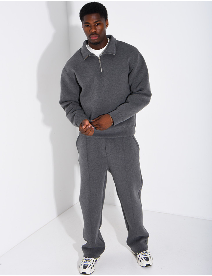 Ensemble pantalon et sweat à col zippé