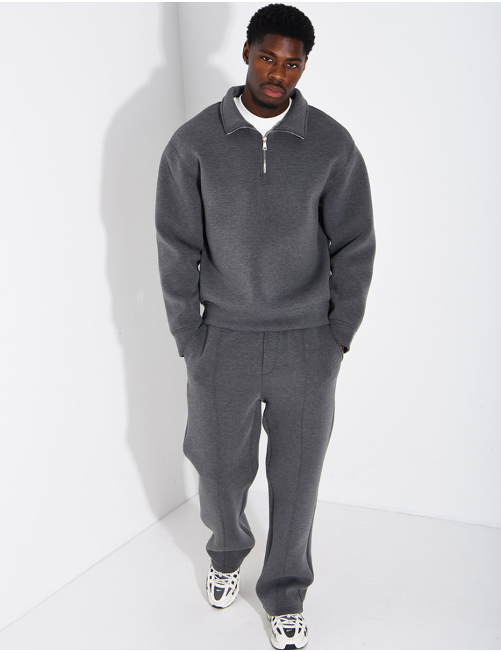 Ensemble pantalon et sweat à col zippé
