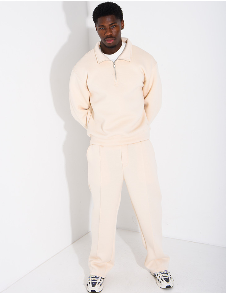 Ensemble pantalon et sweat à col zippé