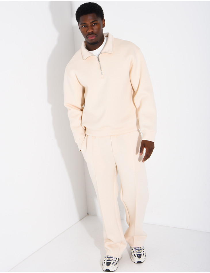 Ensemble pantalon et sweat à col zippé