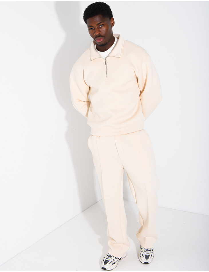 Ensemble pantalon et sweat à col zippé