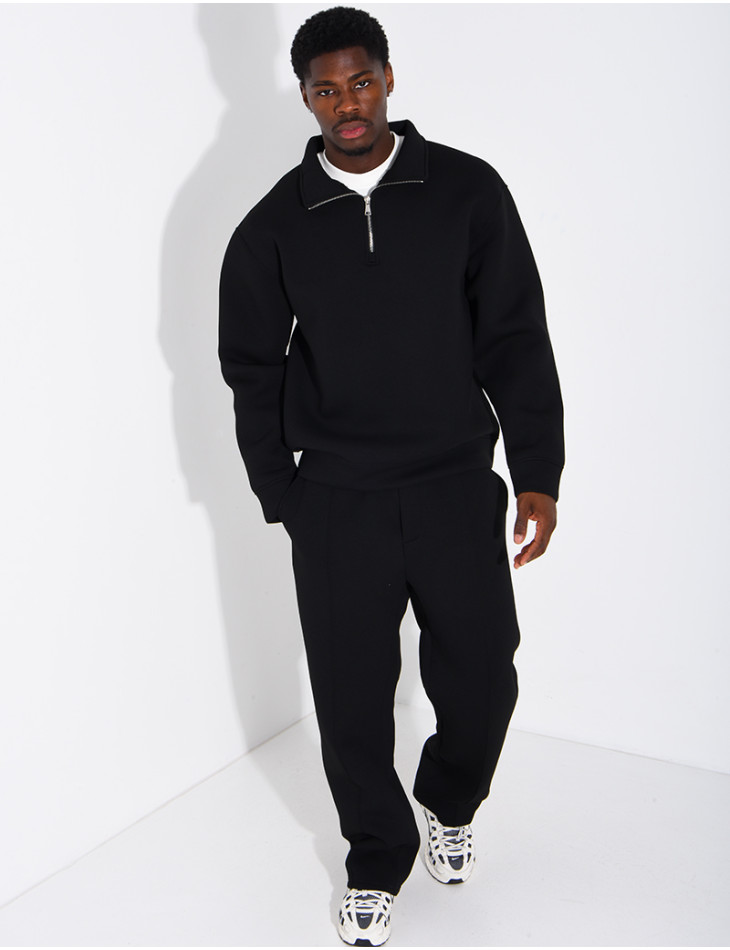 Ensemble pantalon et sweat à col zippé