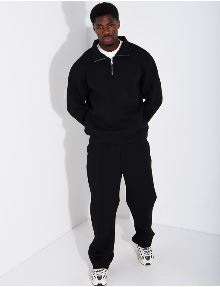 Ensemble pantalon et sweat à col zippé