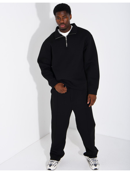 Ensemble pantalon et sweat à col zippé