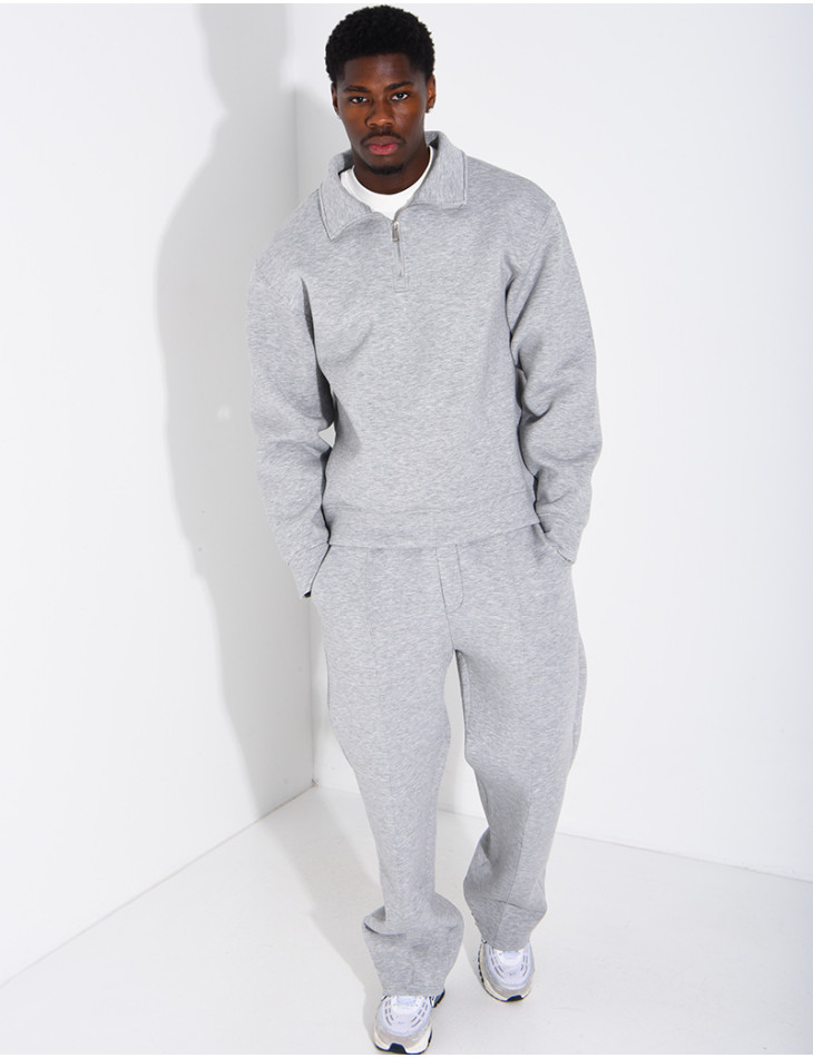 Ensemble pantalon et sweat à col zippé