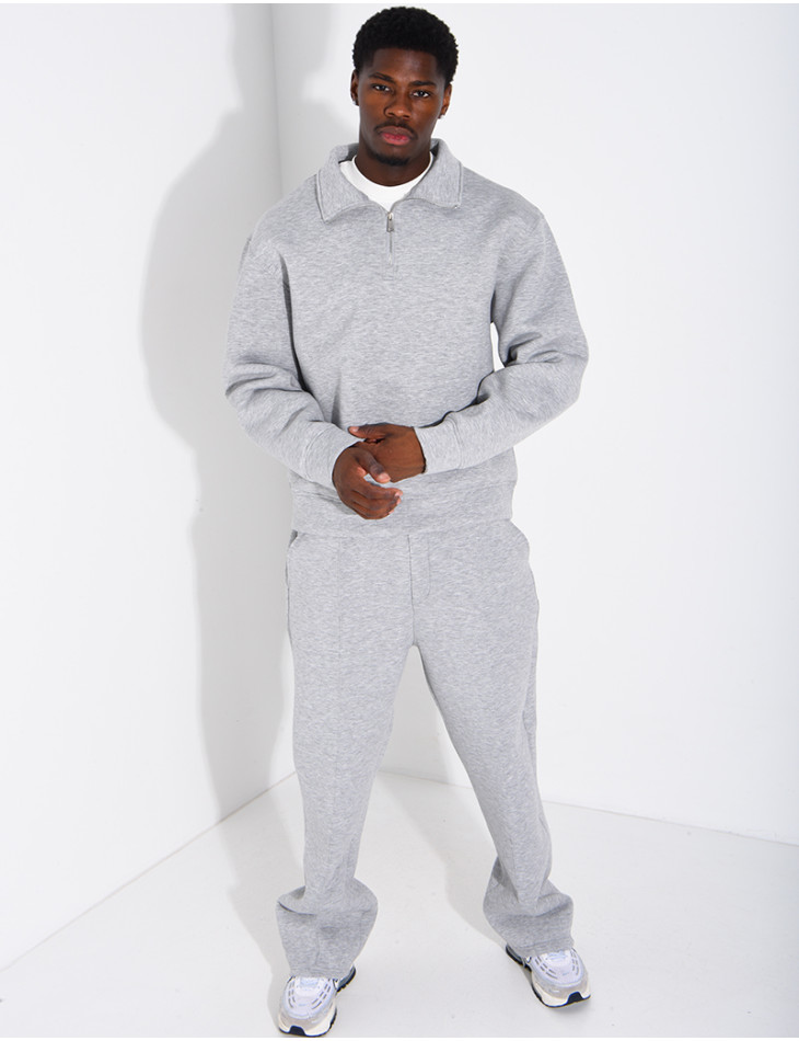 Ensemble pantalon et sweat à col zippé
