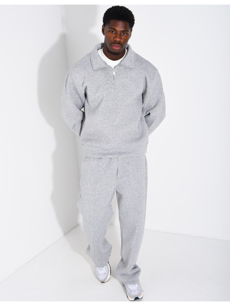Ensemble pantalon et sweat à col zippé