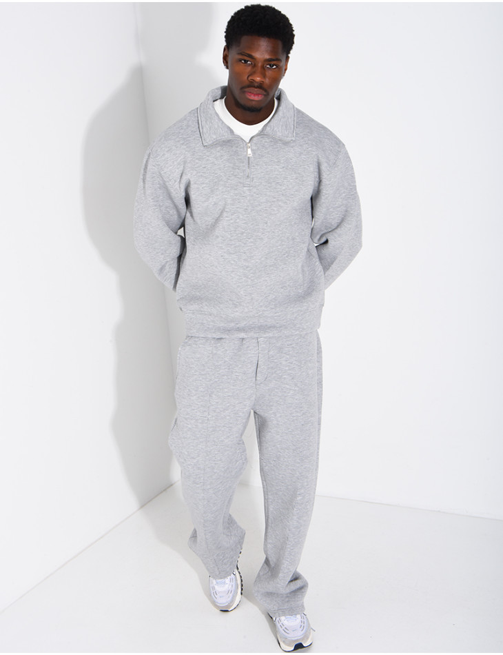 Ensemble pantalon et sweat à col zippé
