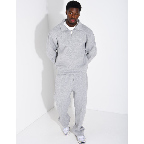 Ensemble pantalon et sweat à col zippé