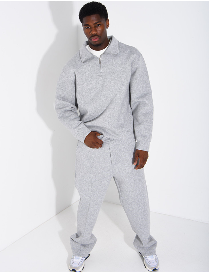 Ensemble pantalon et sweat à col zippé