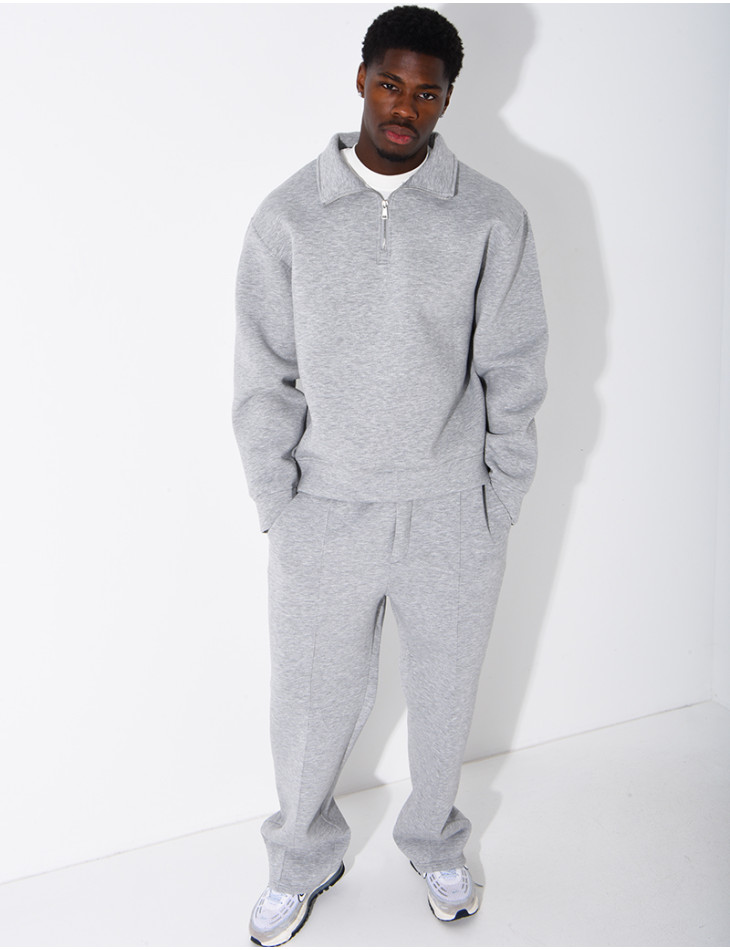Ensemble pantalon et sweat à col zippé