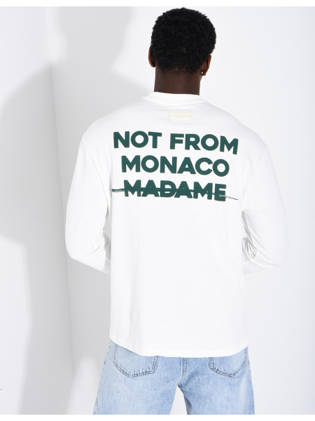 Langärmeliges T-Shirt "Not from Monaco Madame“