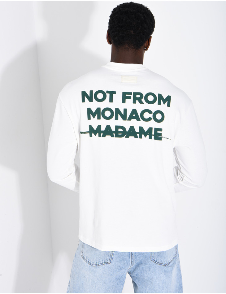Langärmeliges T-Shirt "Not from Monaco Madame“