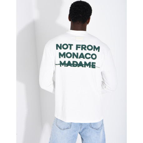 Langärmeliges T-Shirt "Not from Monaco Madame“