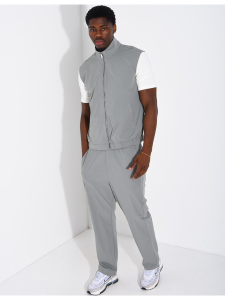 Ensemble en tissu imperméable pantalon et veste sans manches réversible